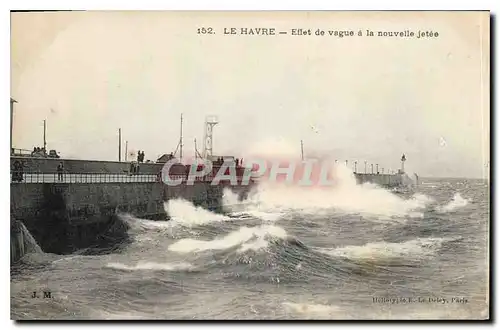 Cartes postales Le Havre Effet de vague a la nouvelle jetee