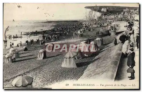 Cartes postales Mers les Bains Vue generale de la Plage