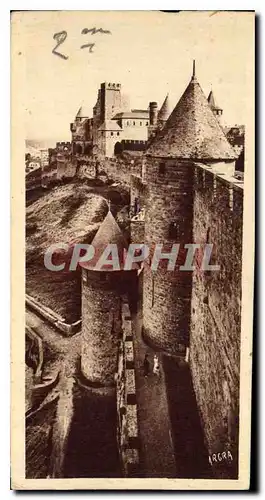 Cartes postales Carcassonne Tour de l'Inquisition et Chateau Comtel