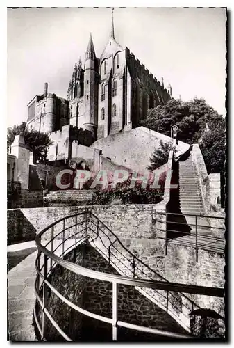 Ansichtskarte AK Le Mont St Michel Les Remparts et l'Abbaye