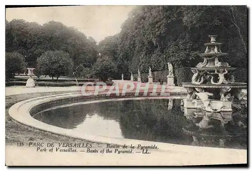 Ansichtskarte AK Parc de Versailles Bassin de la Pyramide