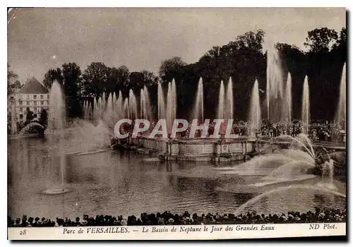 Cartes postales Parc de Versailles Le Bassin de Neptune le Jour des Grandes Eaux