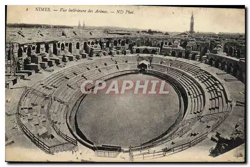 Ansichtskarte AK Nimes Vue interieure des Arenes