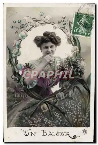 Cartes postales Un Baiser Femme