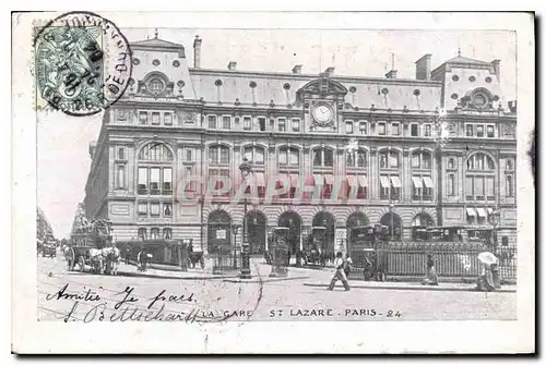 Cartes postales La Gare St Lazare Paris