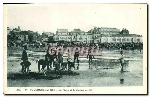 Cartes postales Boulogne sur Mer La Plage et le Casino