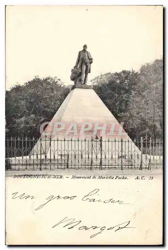 Ansichtskarte AK Boulogne sur Mer Monument de Mariette Pacha