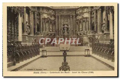 Cartes postales Auch Gers Cathedrale Ste Marie Autel du Choeur