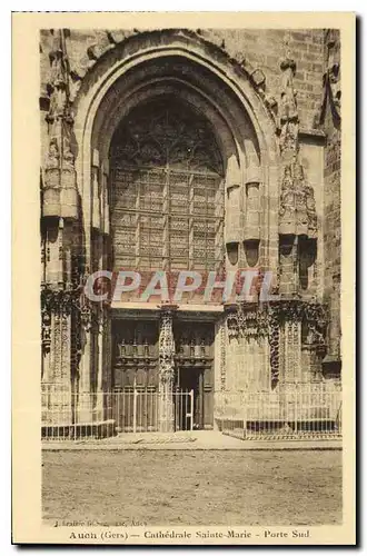 Ansichtskarte AK Auch Gers Cathedrale Sainte Marie Porte Sud