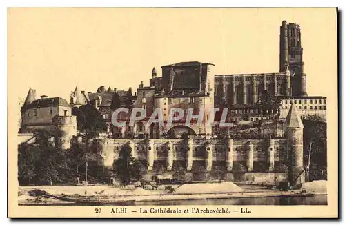 Ansichtskarte AK Albi La Cathedrale et l'Archeveche