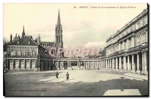 Ansichtskarte AK Nancy Palais du Gouvernement et Eglise St Epyre