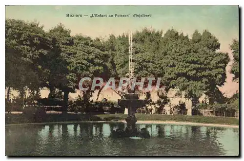 Cartes postales Beziers L'Enfant au Poisson d'injalbert