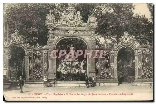 Ansichtskarte AK Nancy Place Stanislas Grilles en fer forge de Jean Lamour Fontaine d'Amphitrite