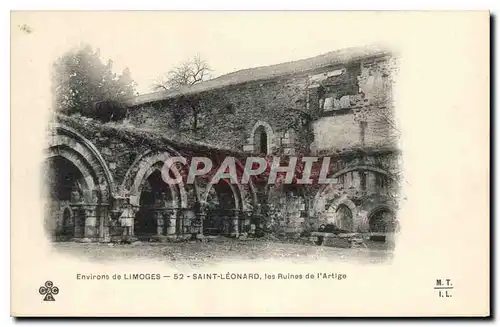 Cartes postales Environs de Limoges Saint Leonard les Ruines de l'Artige