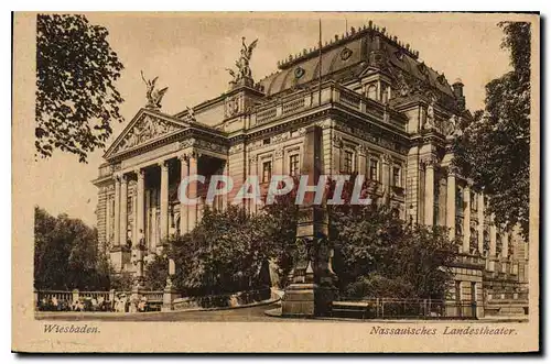 Ansichtskarte AK Wiesbaden Nassauisches Landestheater