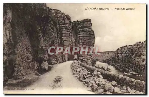 Ansichtskarte AK L'Ardeche Illustree Route de Ruoms