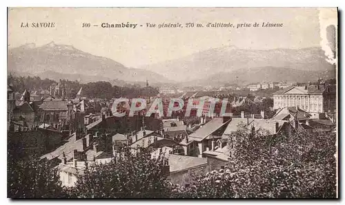 Cartes postales Chambery Vue generale prise de Lemene