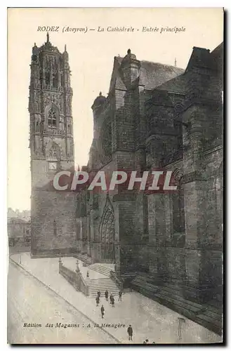 Cartes postales Rodez Aveyron La Cathedrale Entree principale