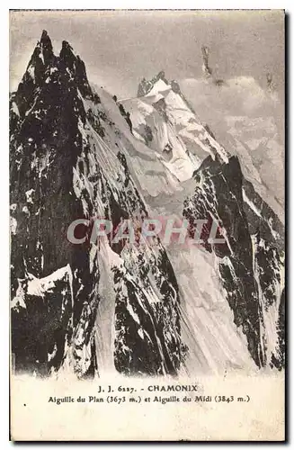 Ansichtskarte AK Chamonix Aiguille du Plan et Aiguille du Midi