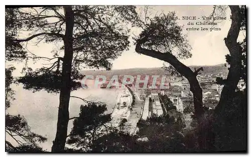 Cartes postales Nice Vue prise du Chateau entre les pins
