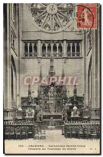 Cartes postales Orleans Cathedrale Sainte Croix Chapelle du Transept de droite