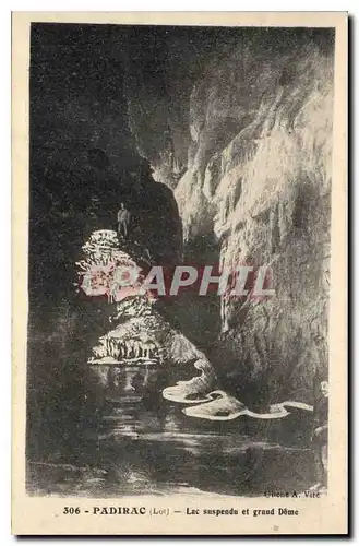 Cartes postales Padirac Lot Lac suspendu et grand Dome