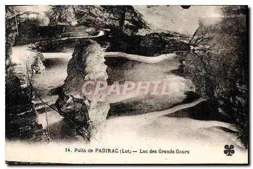 Ansichtskarte AK Puits de Padirac Lot Lac des Grands Gours