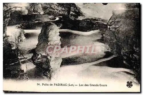 Cartes postales Puits de Padirac Lot Lac des Grands Gours