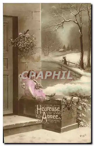 Cartes postales Heureuse Annee Enfant Papillon