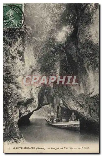 Cartes postales Gresy sur Aix Savoie Gorges du Sierroz Bateau