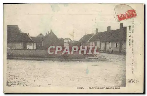 Cartes postales Guerre 1914 1915 Ervillers Somme Un coin