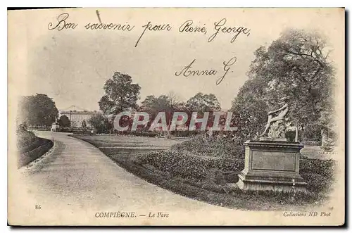 Cartes postales Compiegne Le Parc