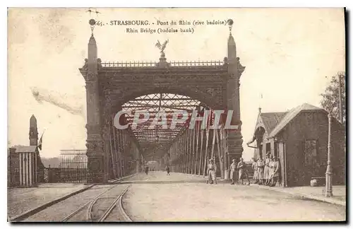 Ansichtskarte AK Strasbourg Pont du Rhin rive badoise