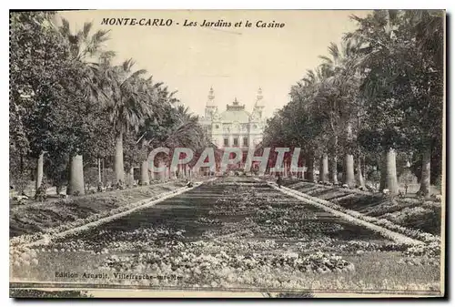 Cartes postales Monte Carlo Les Jardins et le Casino