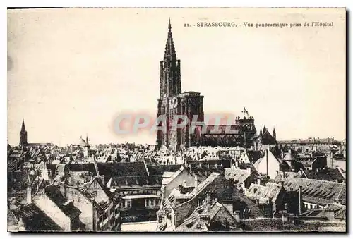 Ansichtskarte AK Strasbourg Vue panoramique prise de l'Hopital