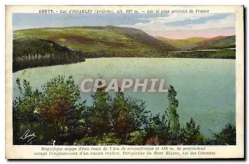 Ansichtskarte AK Lac d'Issarles Ardeche Lac le plus profond de France