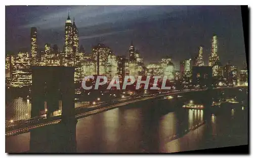 Cartes postales Brooklyn Bridge at Night New York