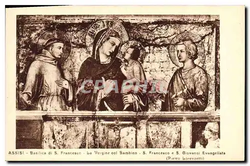 Cartes postales Assisi Basilica di S Francesco La Vergine col Bambino