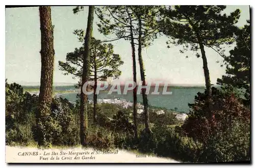 Cartes postales Cannes Les les Ste Marguerite et St Honorat Vues de la Croix des Gardes