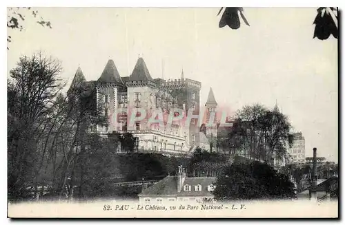 Cartes postales Pau Le Chateau vu du Parc National