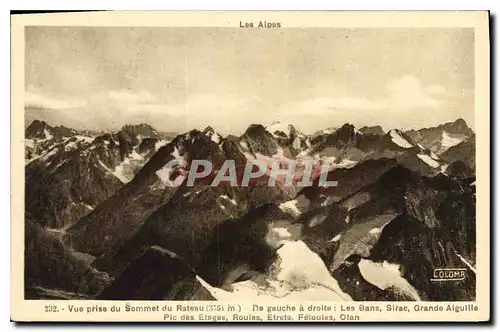 Ansichtskarte AK Les Alpes Vue prise du Sommet du Rateau