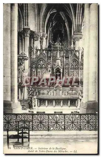 Cartes postales Saint Omer Interieur de la Basilique Autel de Notre Dame des Miracles