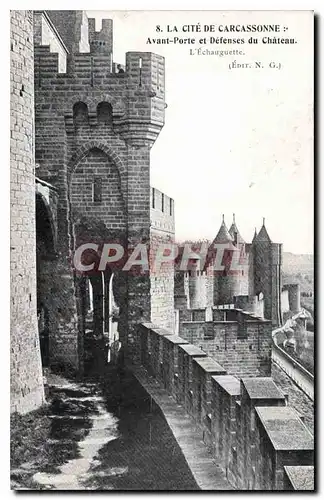 Ansichtskarte AK La Cite de Carcassonne Avant Porte et Defenses du Chateau