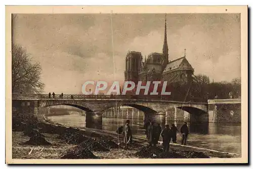 Ansichtskarte AK Paris En Flanant Notre Dame et le Pont de l'Archeveche