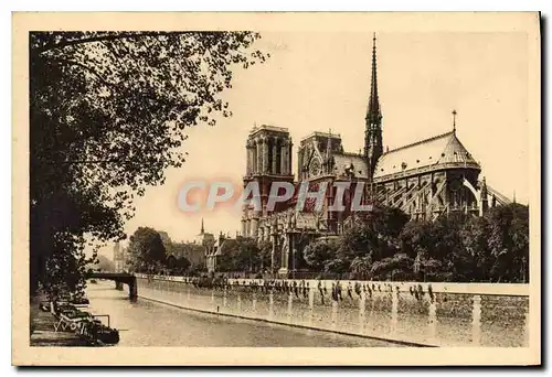 Ansichtskarte AK Paris En Flanant Notre Dame et le Square de l'Archeveche