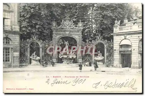 Cartes postales Nancy Fontaine de Neptune