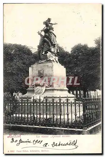 Cartes postales Belfort La statue Quand meme
