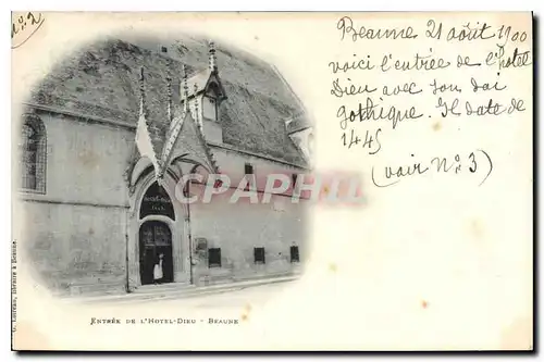 Cartes postales Entree de l'Hotel Dieu Beaune