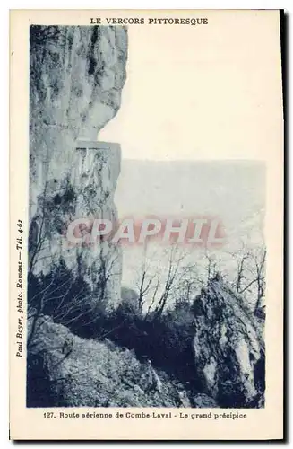 Cartes postales Le Vercors Pittoresque Route aerienne de Combe Laval Le grand precipice