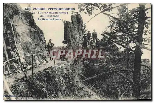 Cartes postales Les Vosges Pittoresque Sur le Nouveau Sentiec du Frankental La Grande Pierre